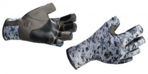 Buff Pro Series Angler Gloves Fish Camo (серо-белый кам