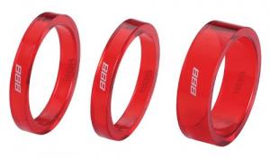 BBB TransSpace 1-1/8" 2x 5mm 1x 10mm red transparent (