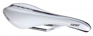 BBB saddle  Razer glossy white CrMO rail 130mm (BSD-63